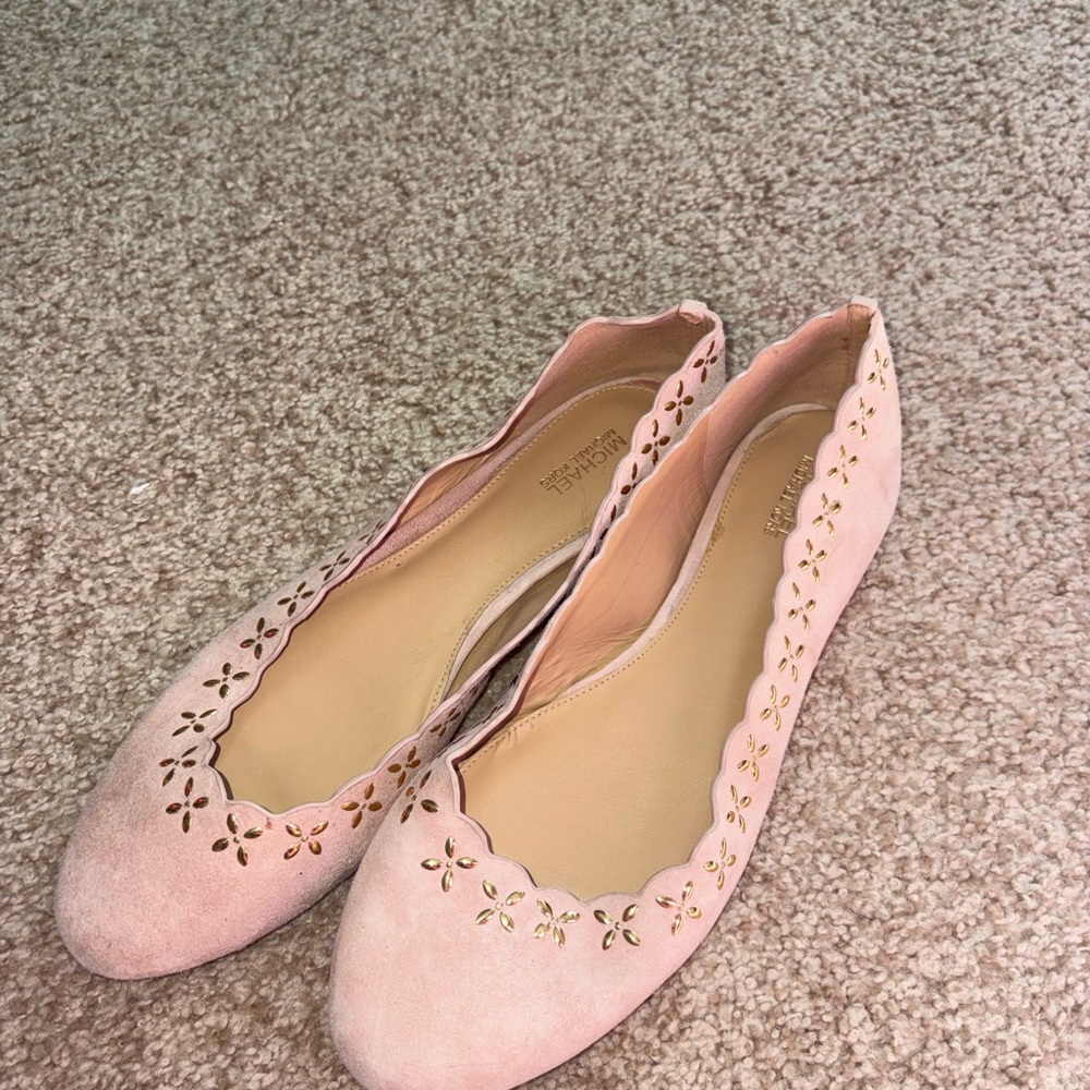 Michael Kors Pink Scalloped Flats